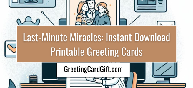 Last-Minute Miracles: Instant Download Printable Greeting Cards