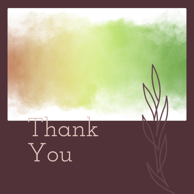 Free Thank You Greeting Card Printable Square 3