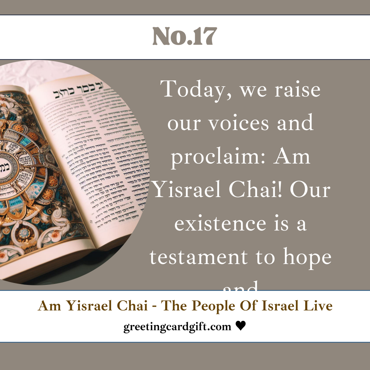 Am Yisrael Chai – The People Of Israel Live – No.17