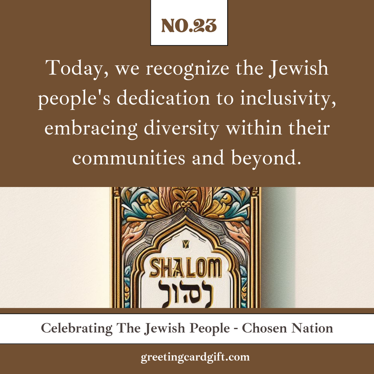 Celebrating The Jewish People – Chosen Nation – No.23