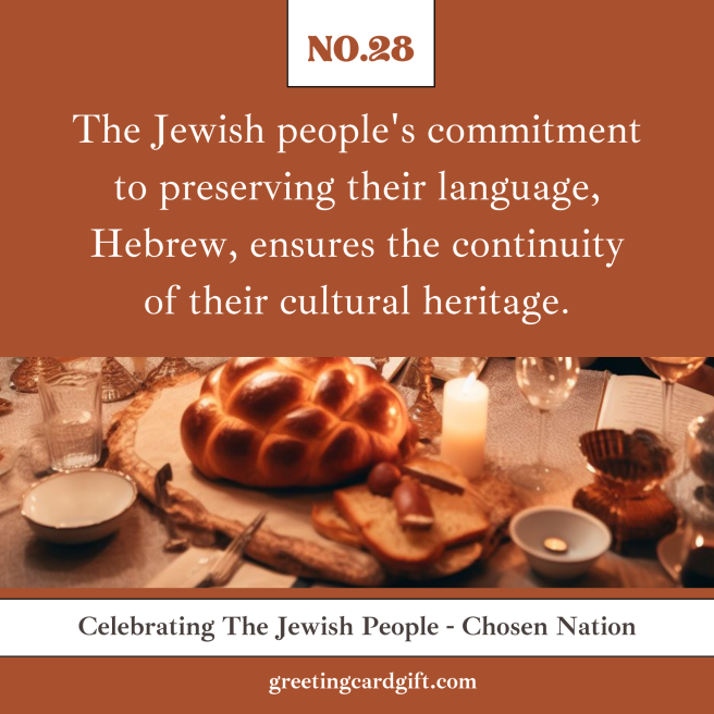 Celebrating The Jewish People - Chosen Nation - No.28